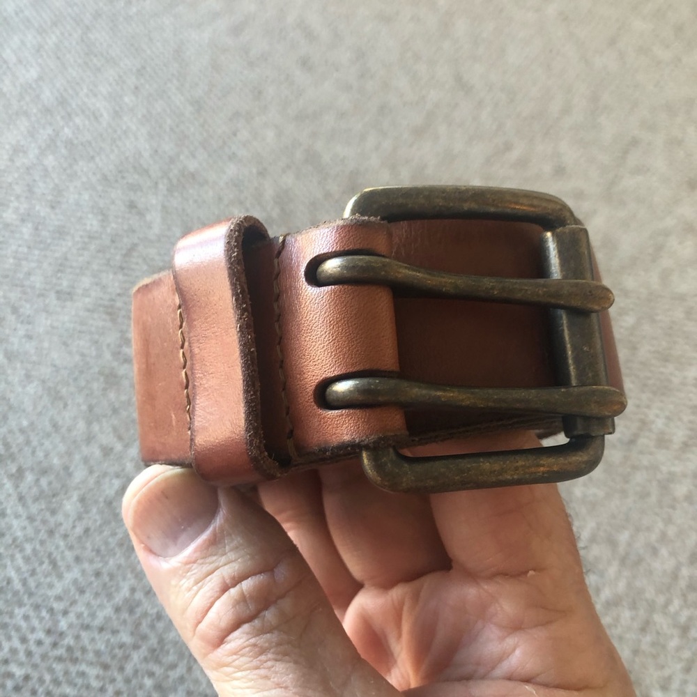 Leather belt 34 size tan